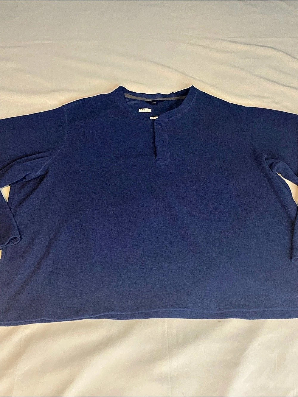 Lands' End Men's Blue Long Sleeve Polo Size XXL